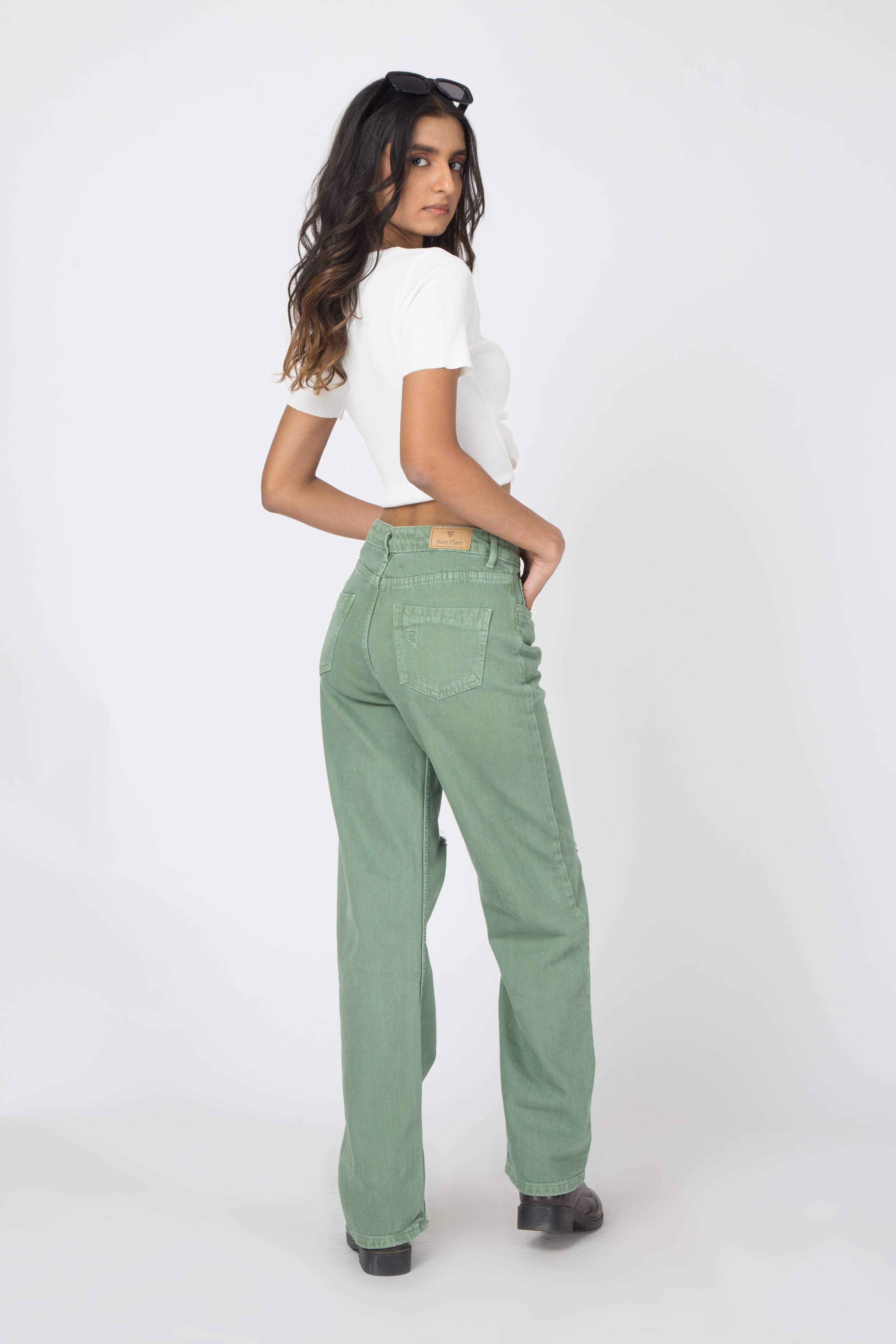 Buy Aeropostale Women Green Raw Hem Short Sleeve Shirt - NNNOW.com
